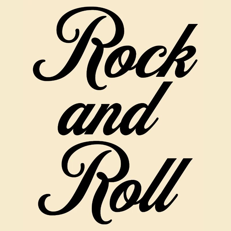 Conception de logo de typographie cursive Rock and Roll