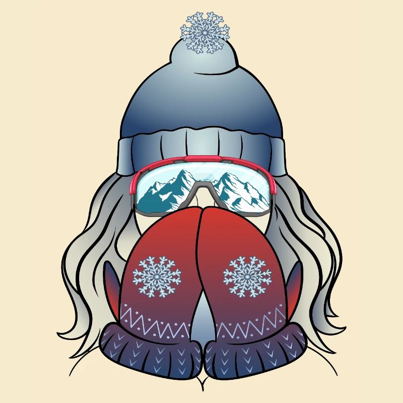    	 Wintermädchen mit Schneeflocke