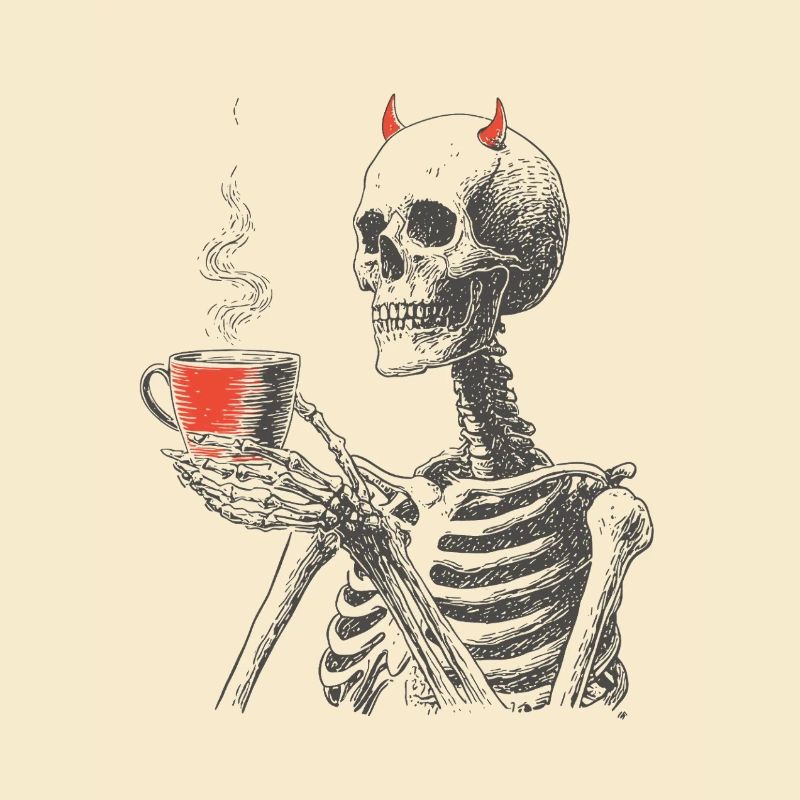 Devilish Coffee Skeleton