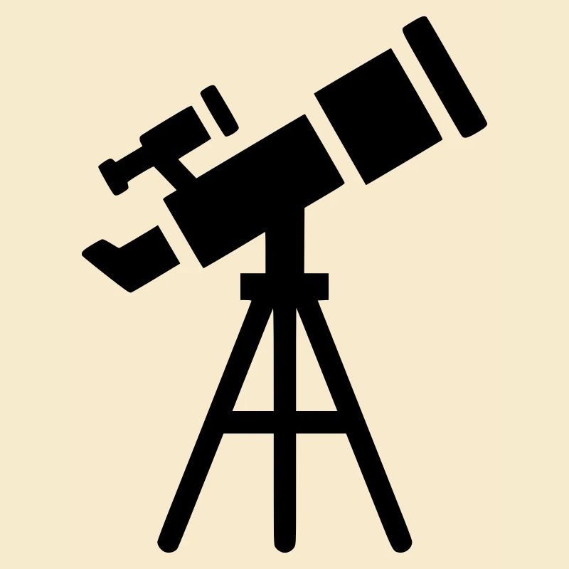 Étoiles en silhouette de télescope