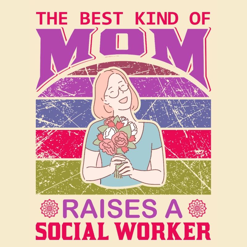 Beste Mutter zieht ein Sozialarbeiter-Hemd groß