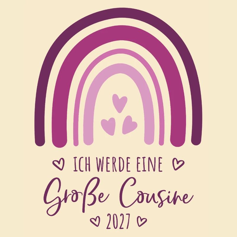Ich werde eine Große Cousine 2027 Boho Regenbogen