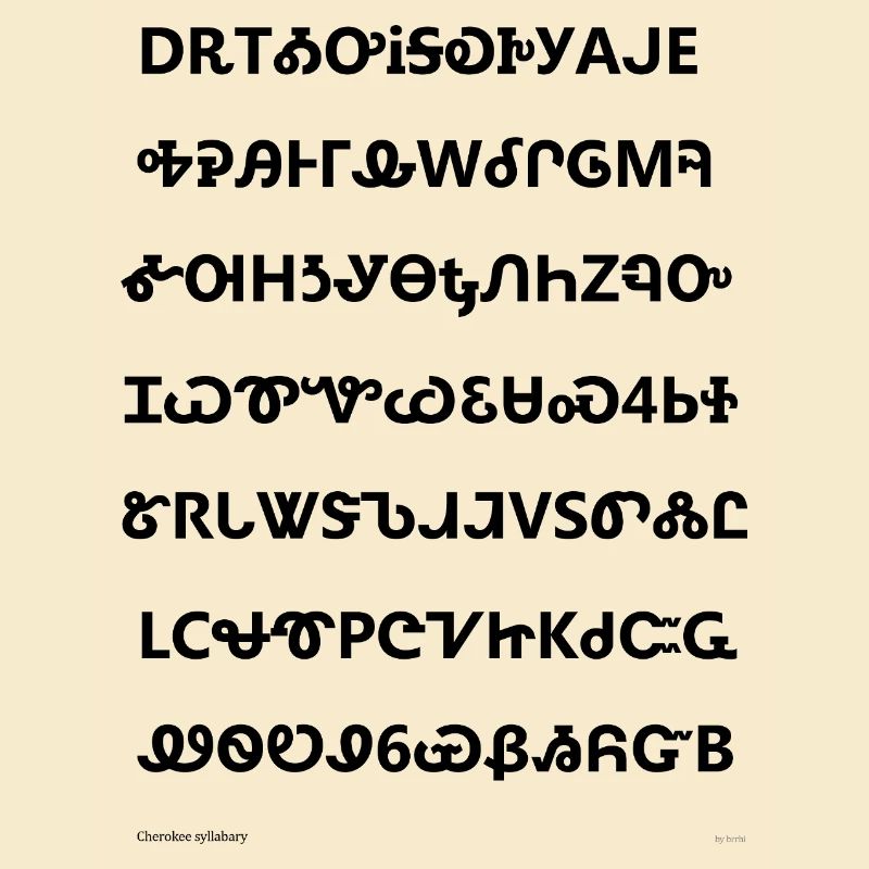 Cherokee-Silbenschrift (schwarz)