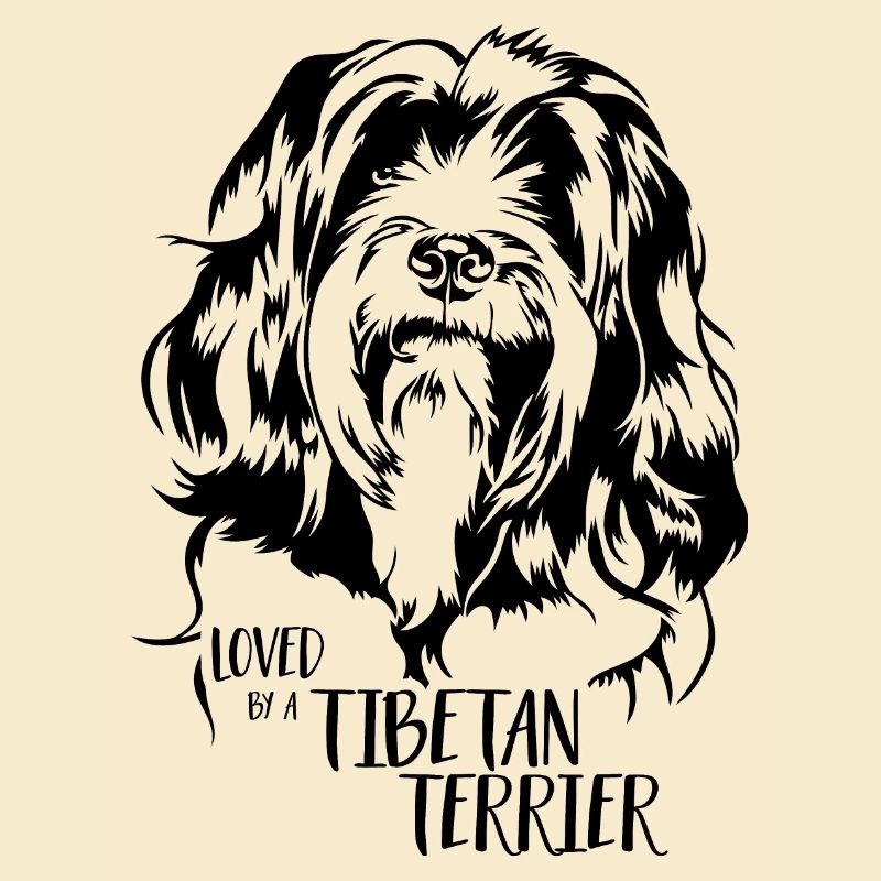 Loved by a Tibetan Terrier Spruch Hunde Wilsigns