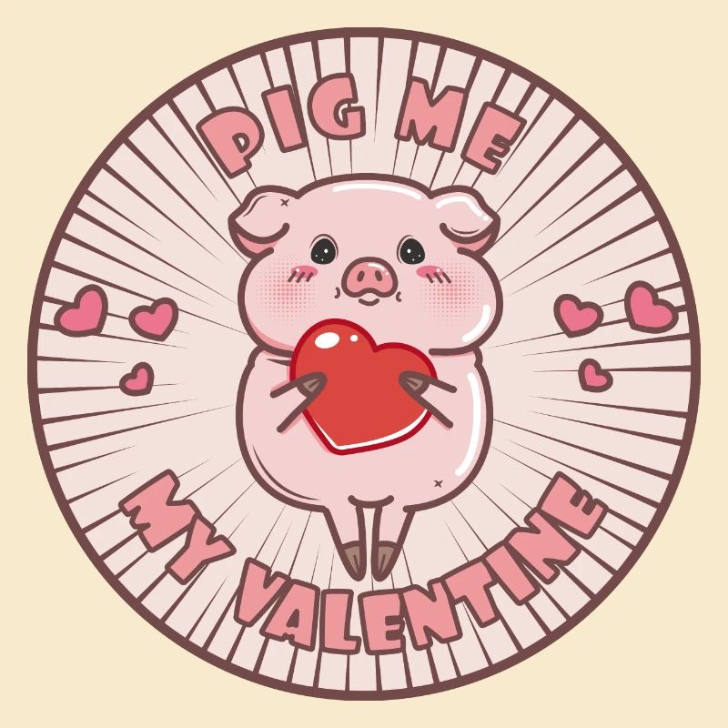 Schweinchen Valentinstag
