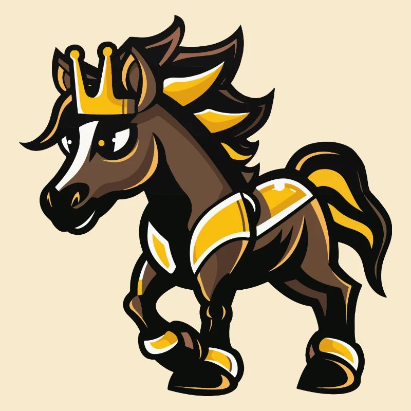 Couronne de bande dessinée de cheval