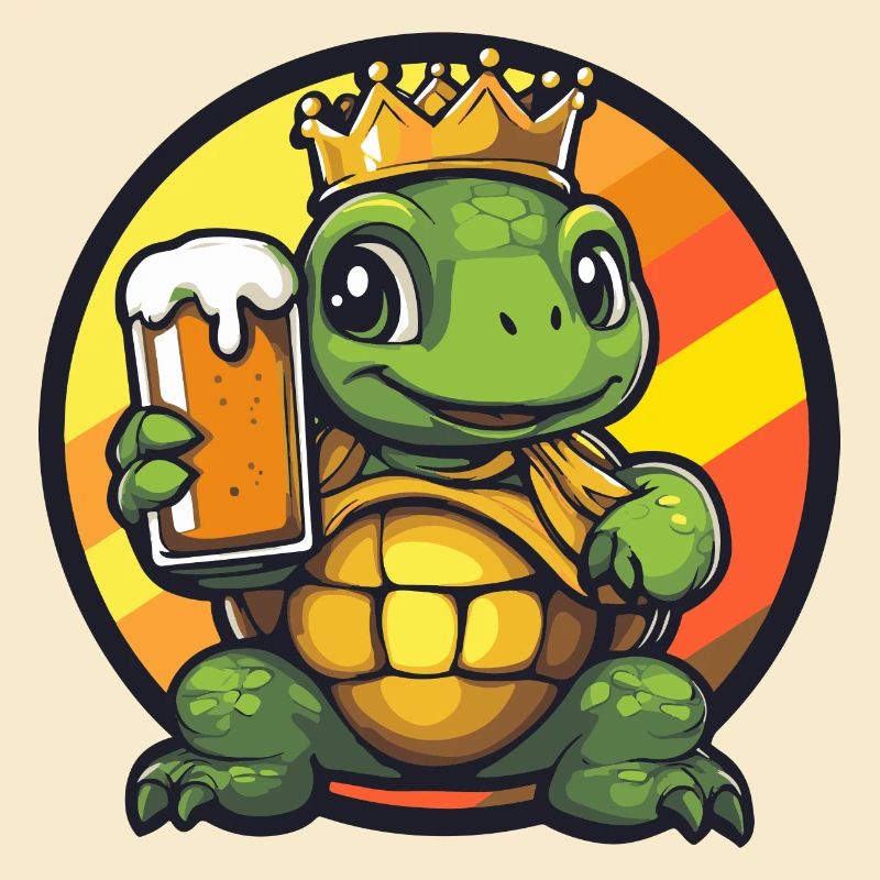 Schildkröte Bier Comic