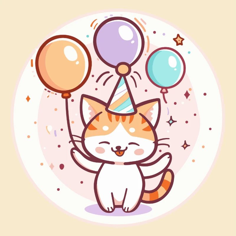 Bande dessinée d’anniversaire de chat