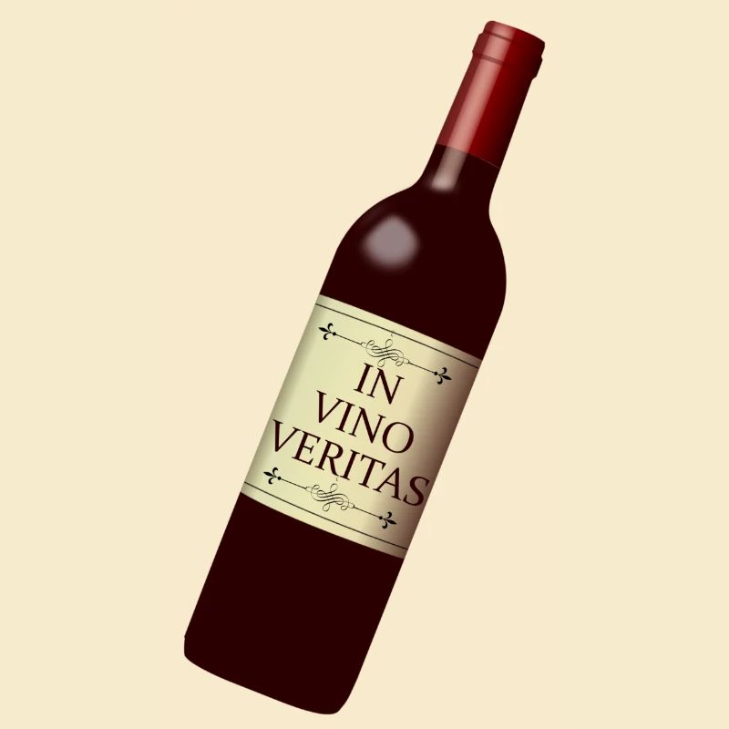 bouteille de vin en vino veritas