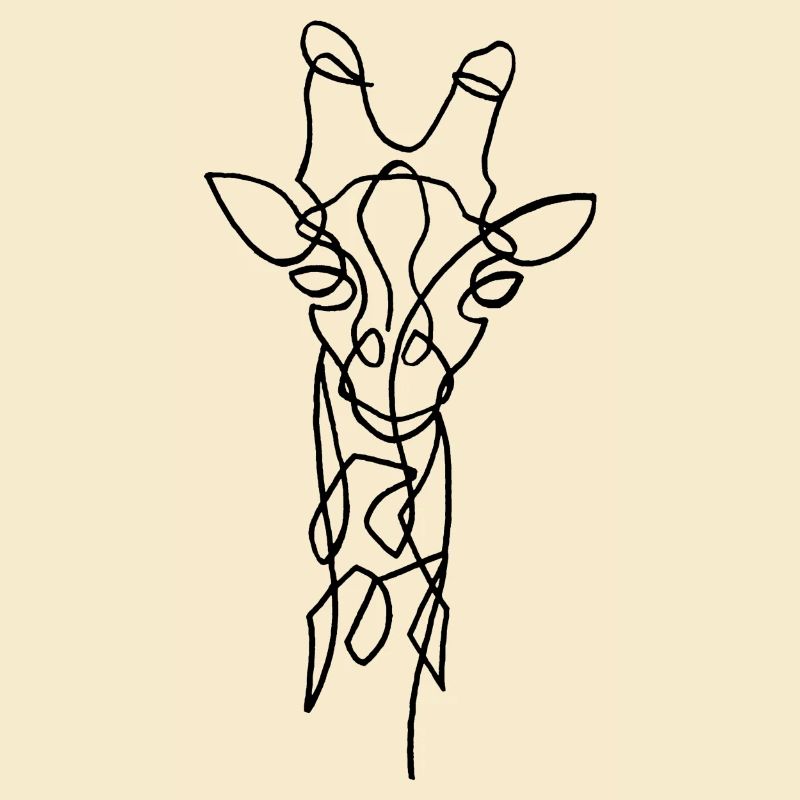 Skizze der schwarzen Giraffe