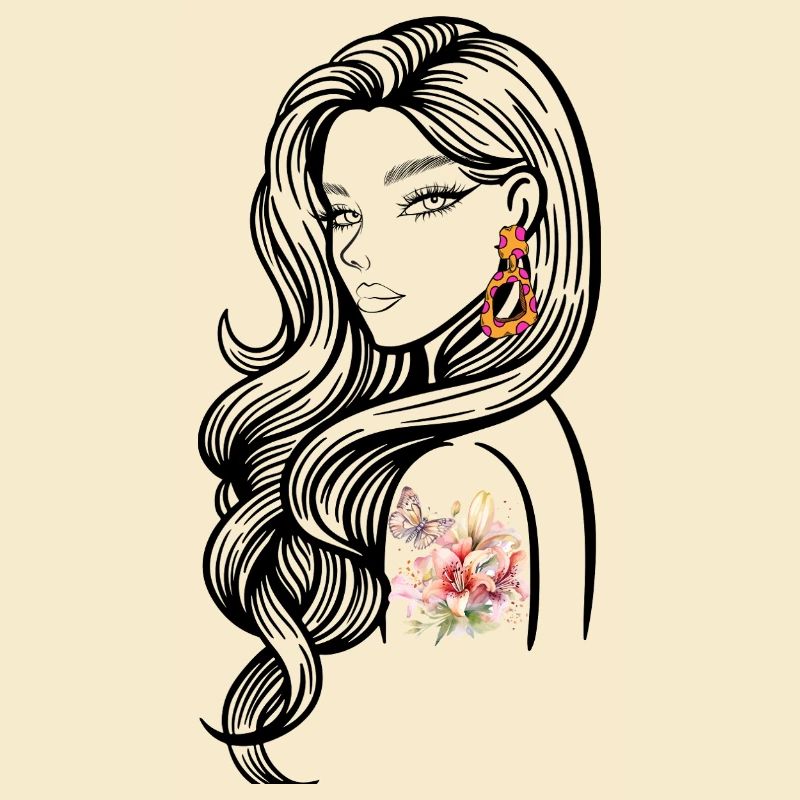 Design Floral tattoo Éclaté