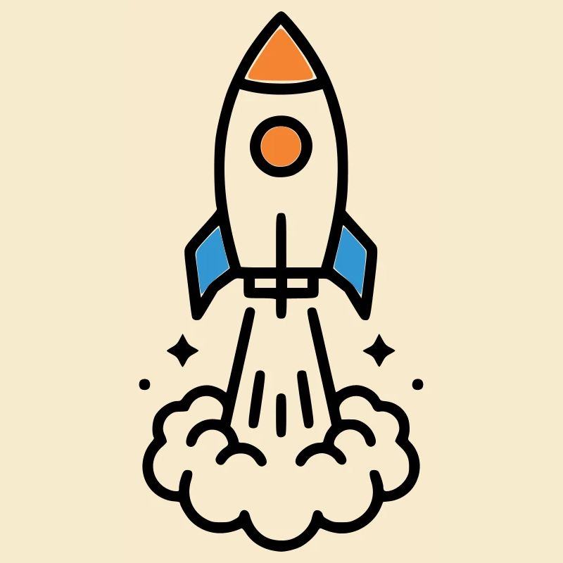 Rakete Start Weltraum Comic