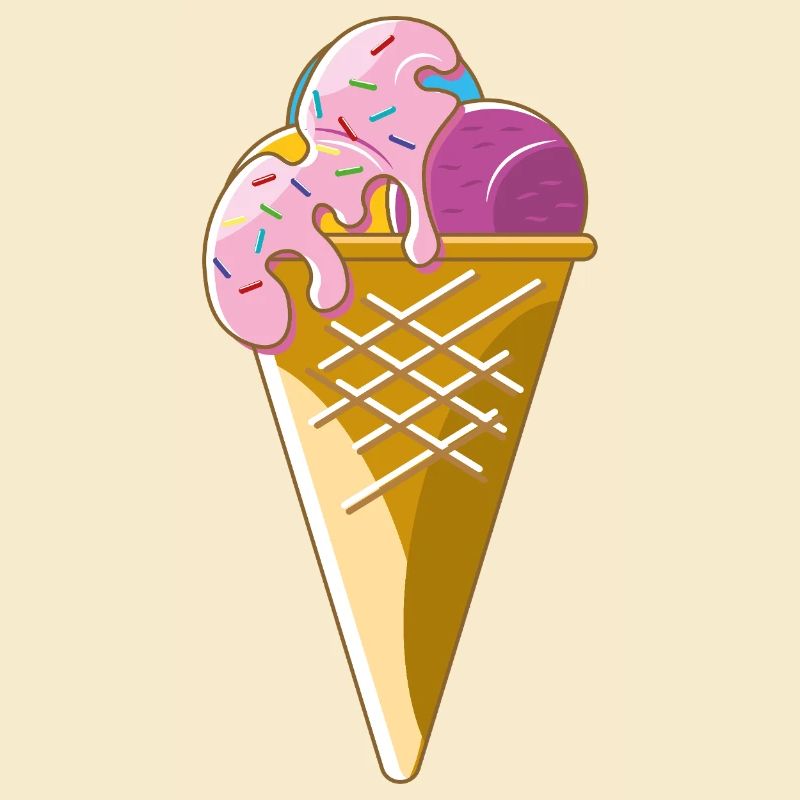 Glace dans un cornet