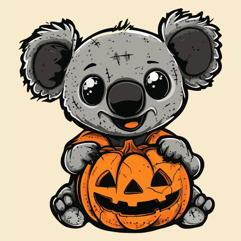Koala Halloween Comic Funny
