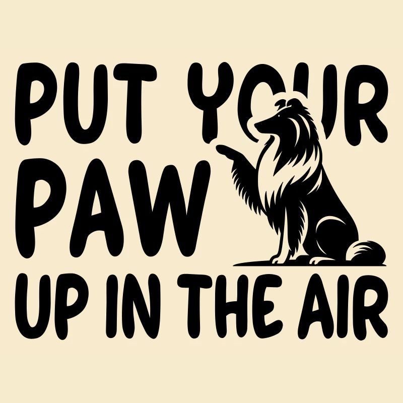 Collie High Five - Vector Design