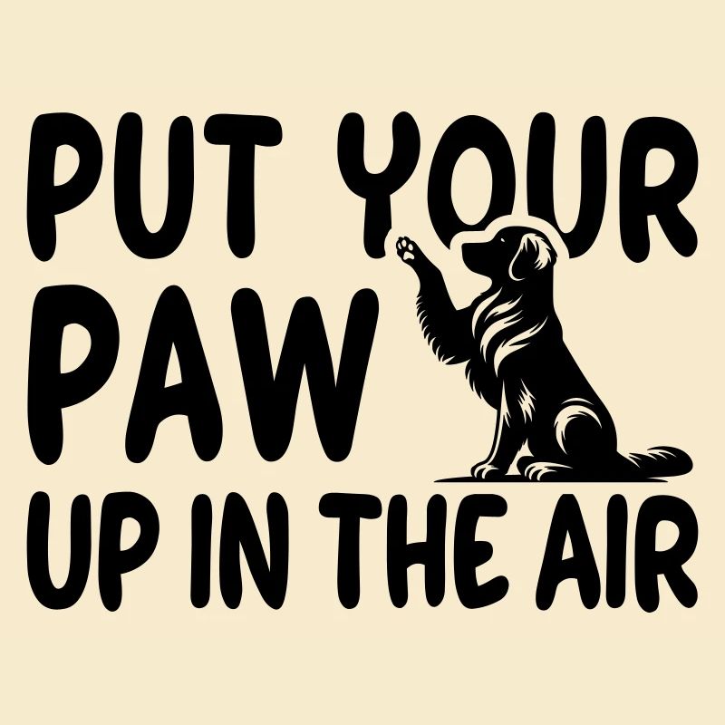 Golden Retriever High Five - Vector Design