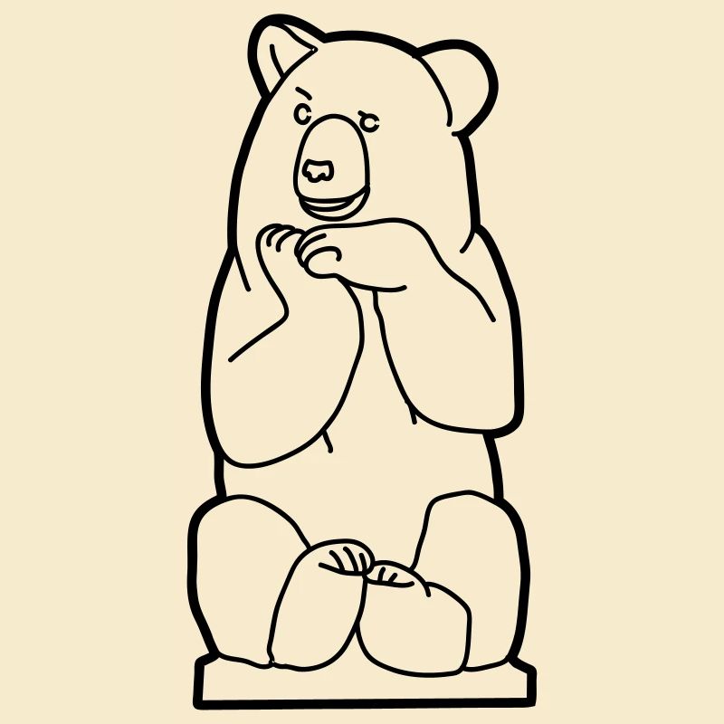 Ours de Berlin, assis