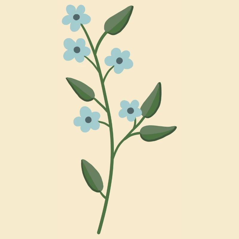 Blume hellblau