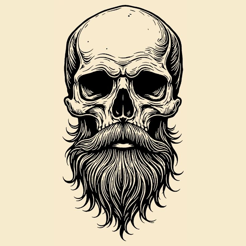 Crâne avec barbe