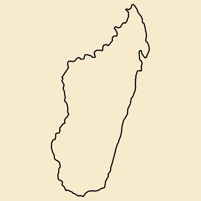 Madagascar outline map