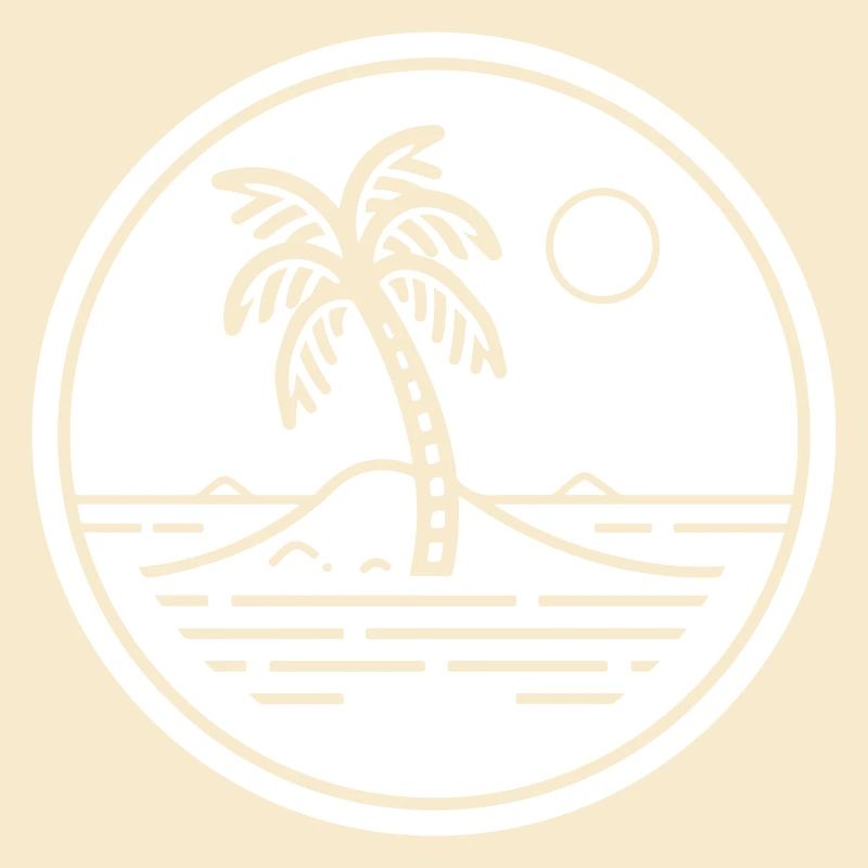 Palm Trees Symbol Beach Island