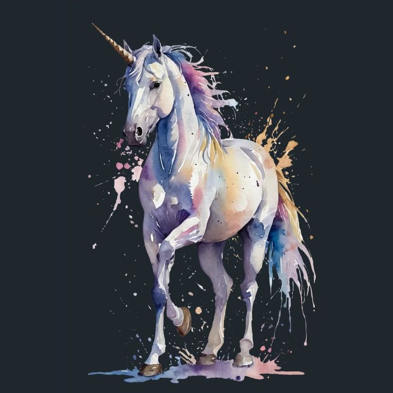Ätherisches Einhorn - Aquarell