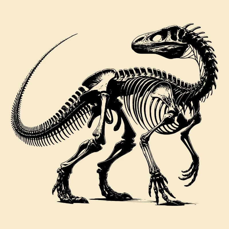 Evolution in Lines Dinosaur Fossil Bones