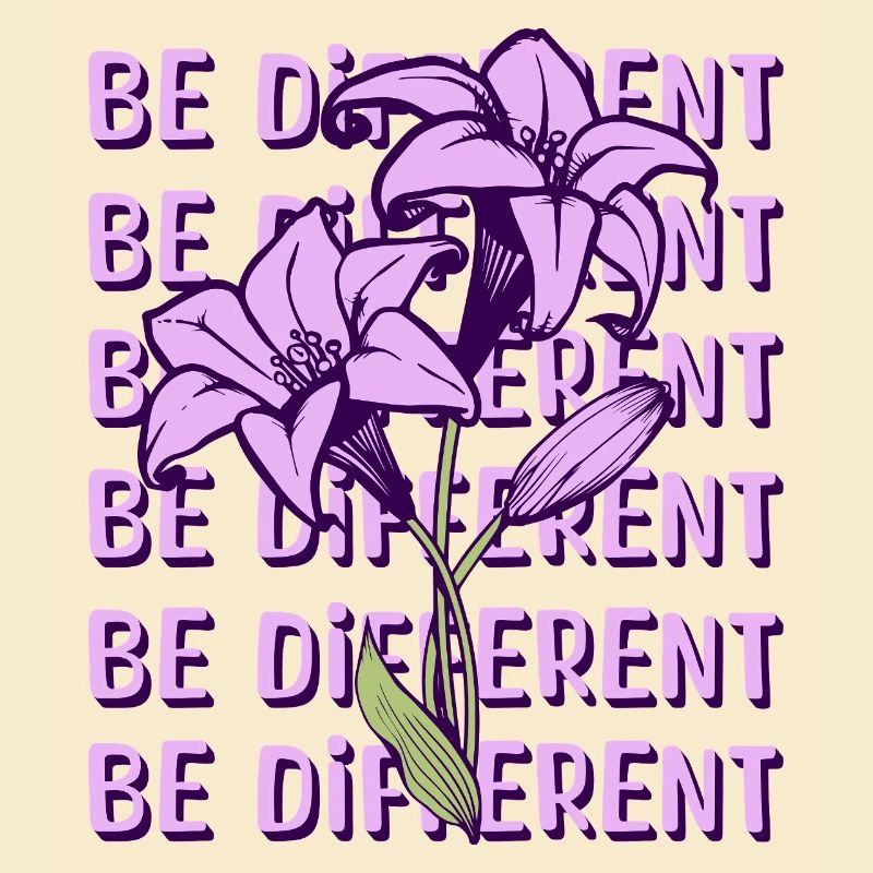 BE DIFFERENT – Fleurs de lys violets Botanique