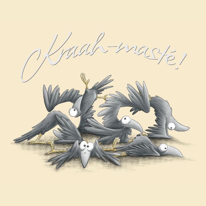Kraah-masté! Yoga Vibes Crows Meditation Ravens