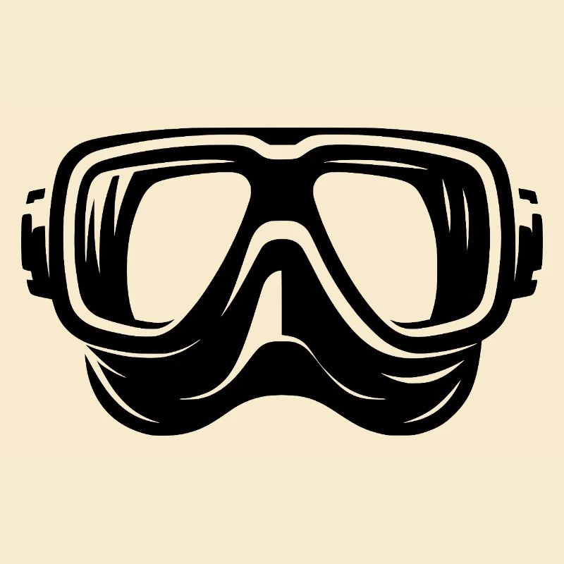 Style de logo de lunettes de plongée simples