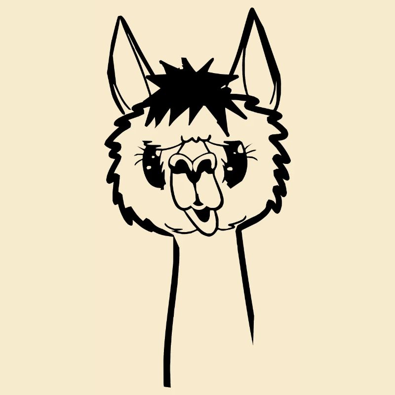 Lustiges Alpaka Comic - freches Alpaka