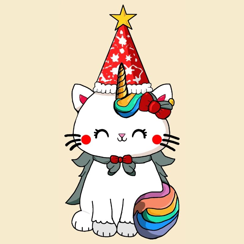 Chat-Licorne de Noël