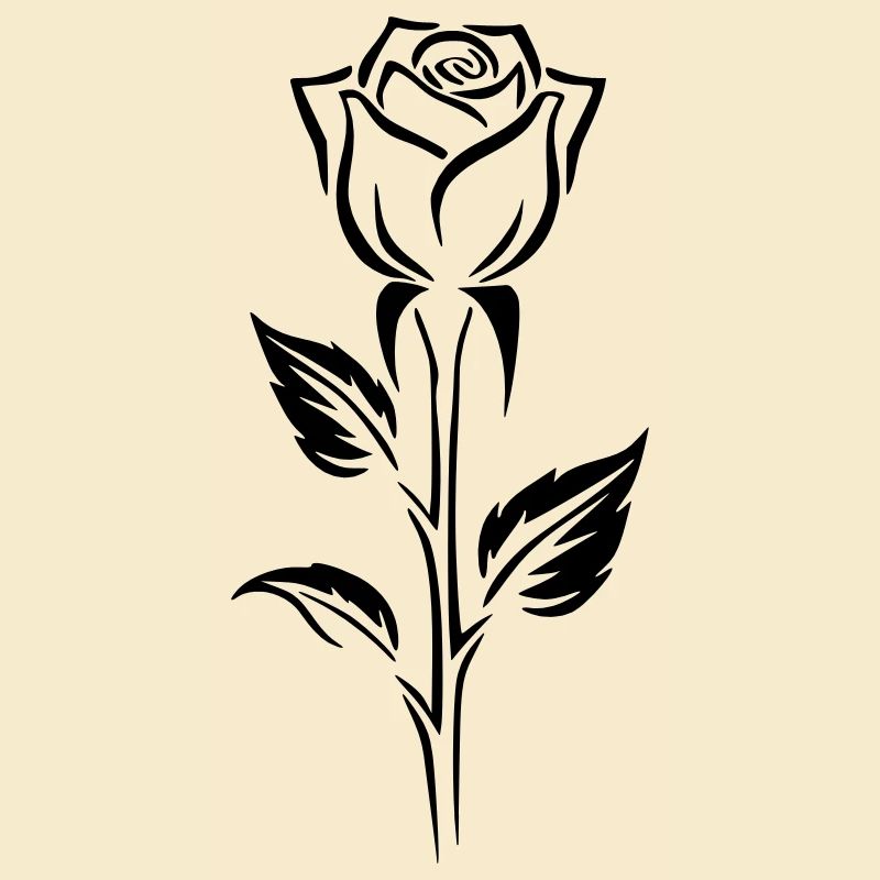 Conception simple d’un logo rose