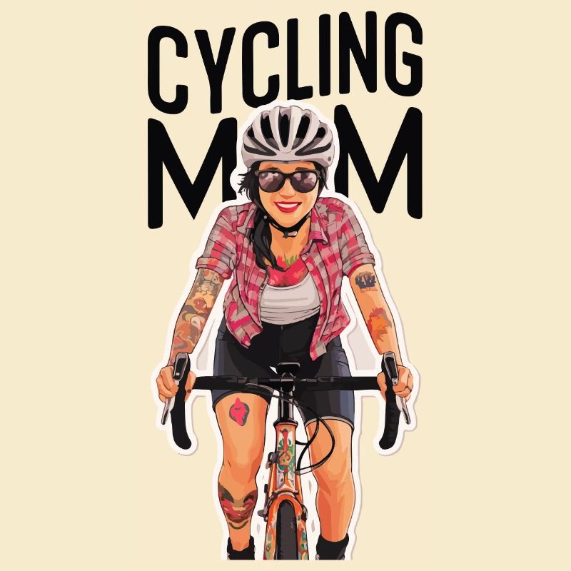 Lebendige Fahrrad-Mutter Illustration