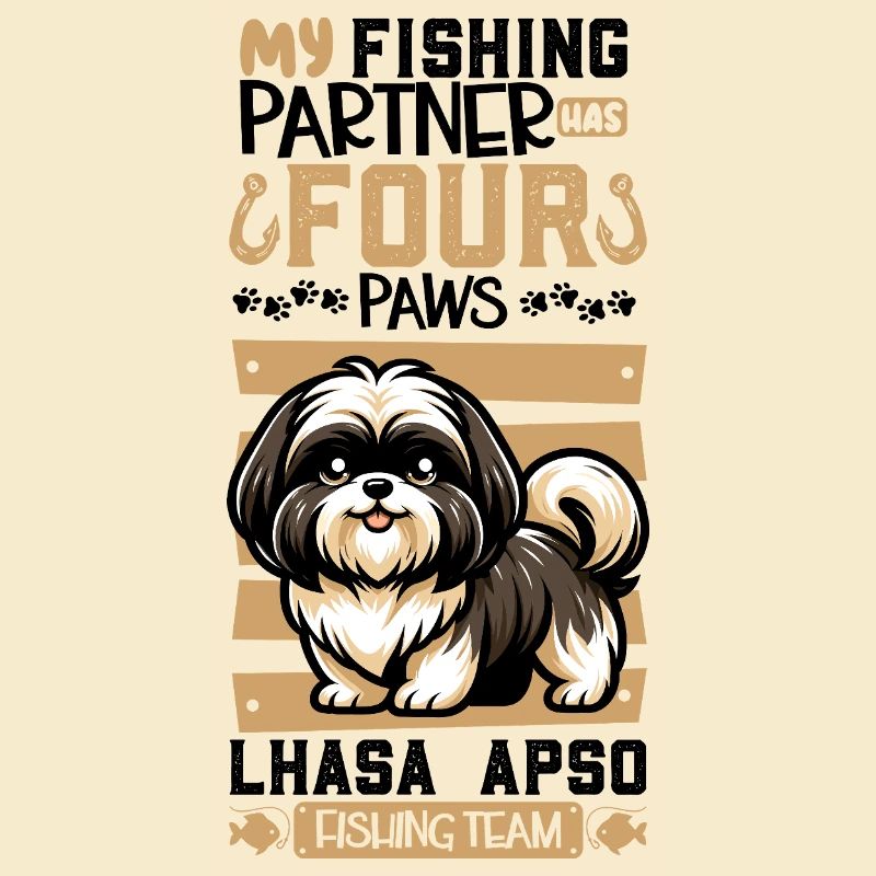 Pêche et Lhassa Apso