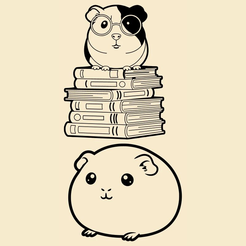 Meerschweinchen Bücher Nerd