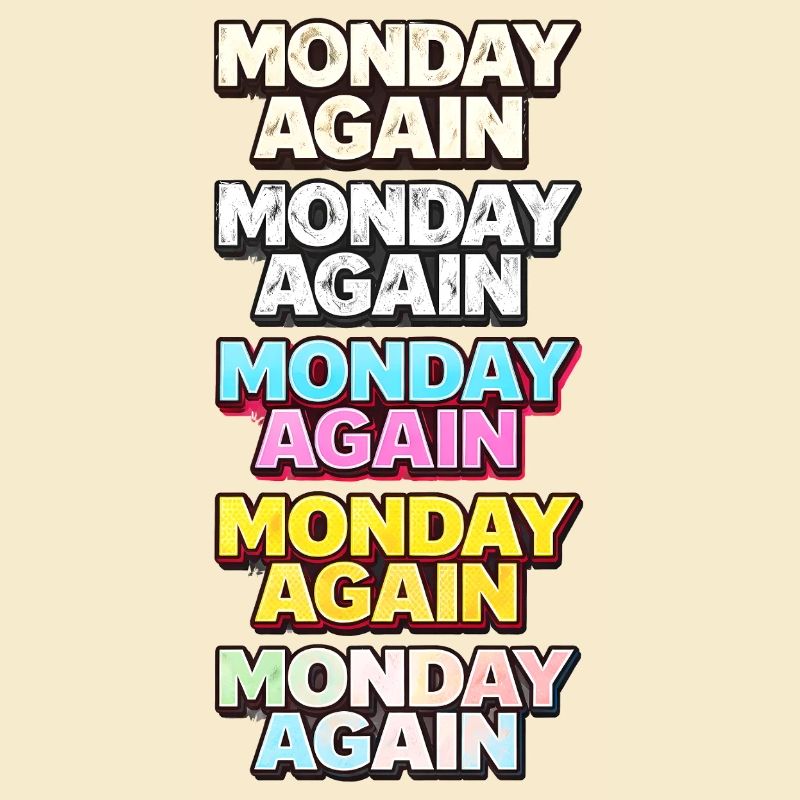 Monday Again Typographie couleur