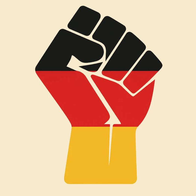 Flaggenfaust Kraft der Einheit