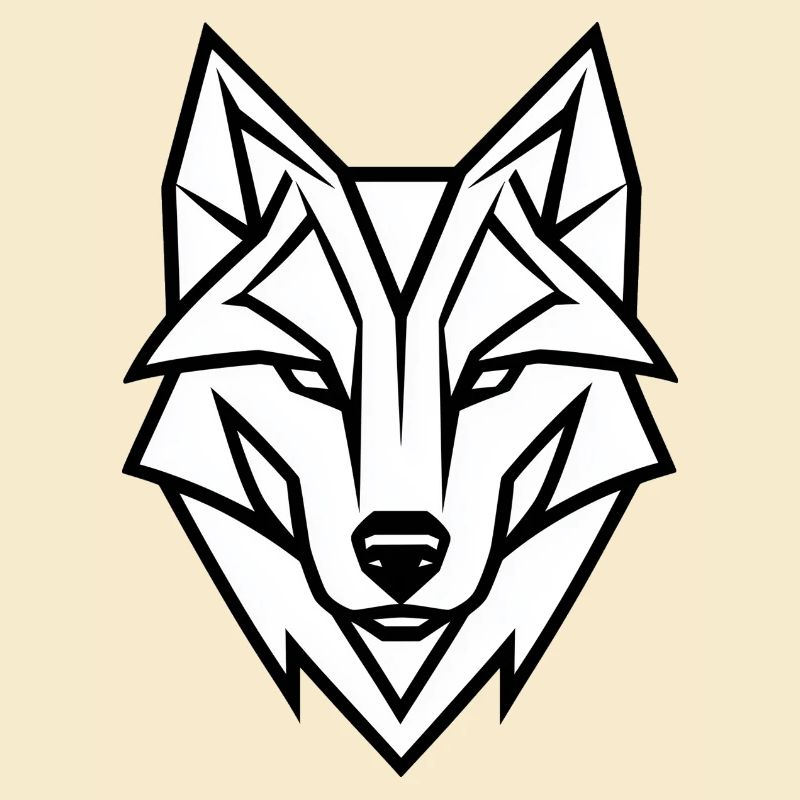 Wild Wolf Logo, Wolfskopf, geometrisch