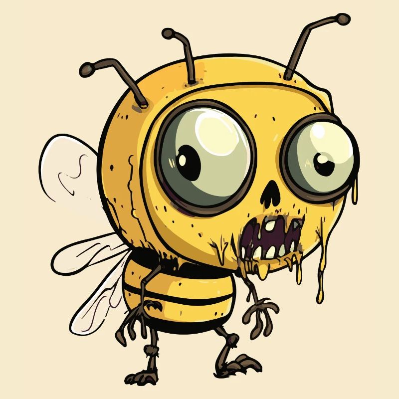 Bee Halloween Comic Funny