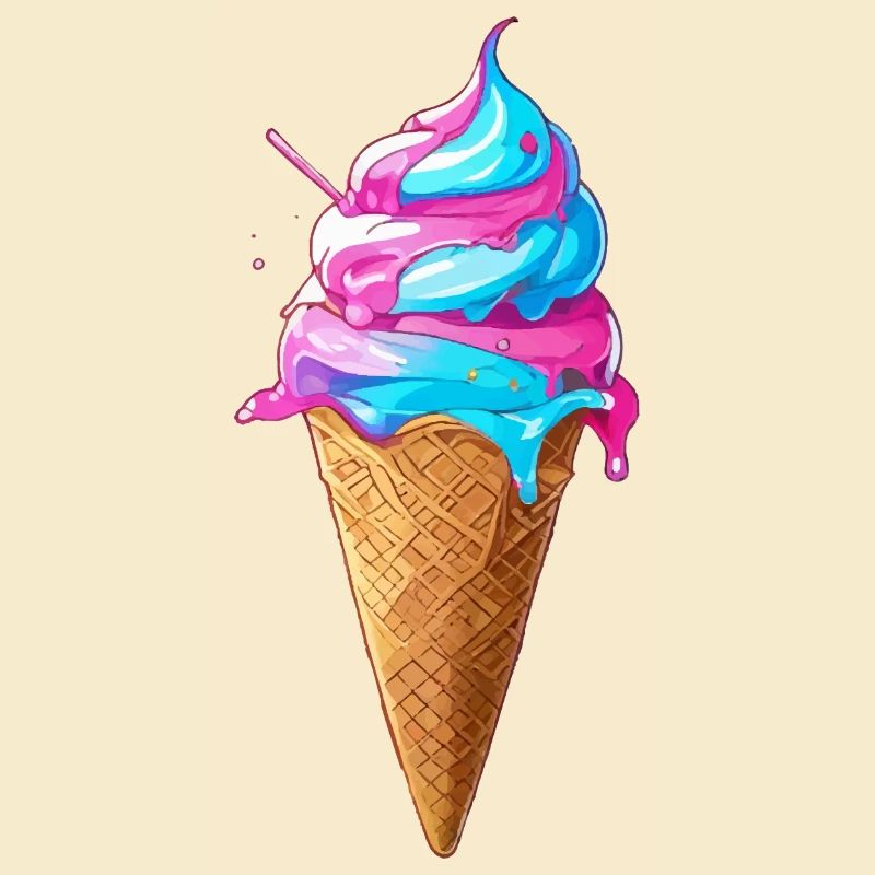 Lecker Eiscreme | Synthwave Eistüte