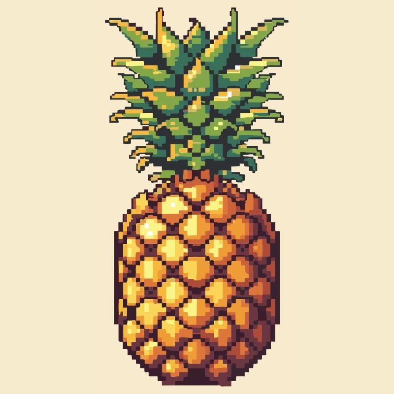 Pixel Ananas Retro Pixelkunst