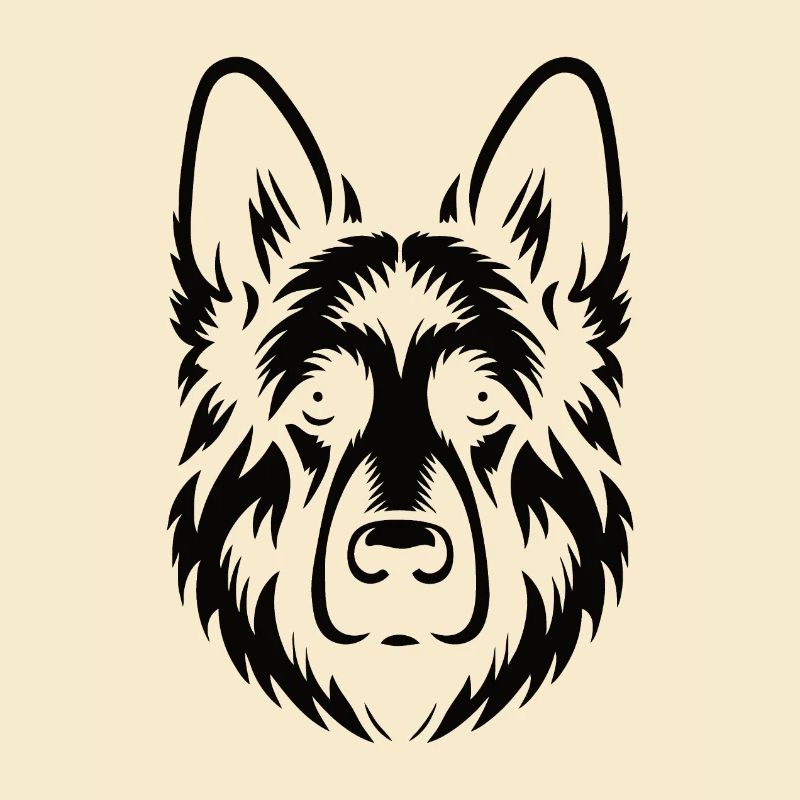 Deutscher Schäferhund Silhouetten Design