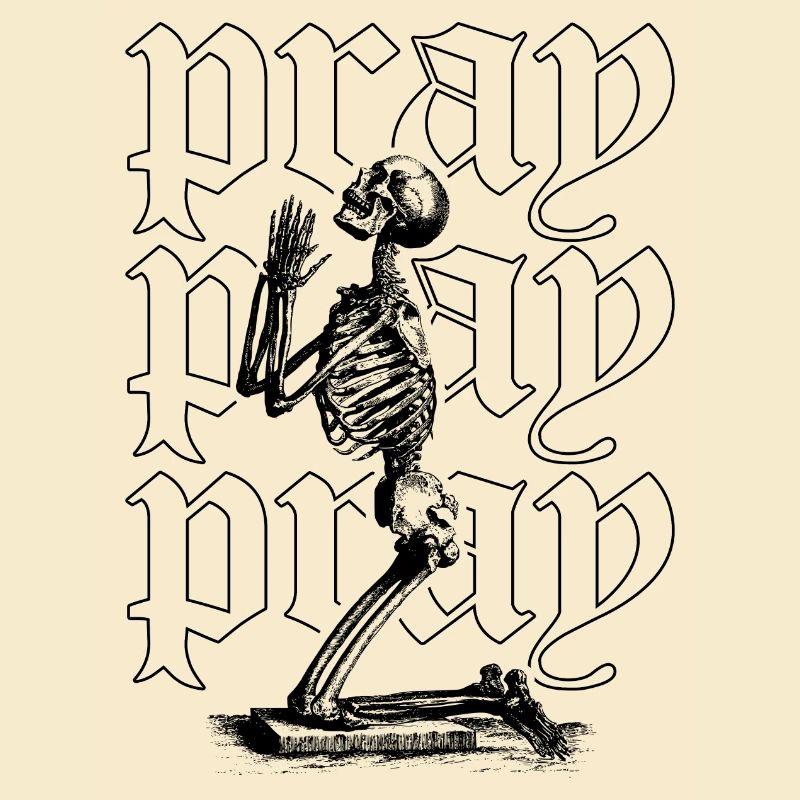 Skeleton Human Body Bone Praying Praying