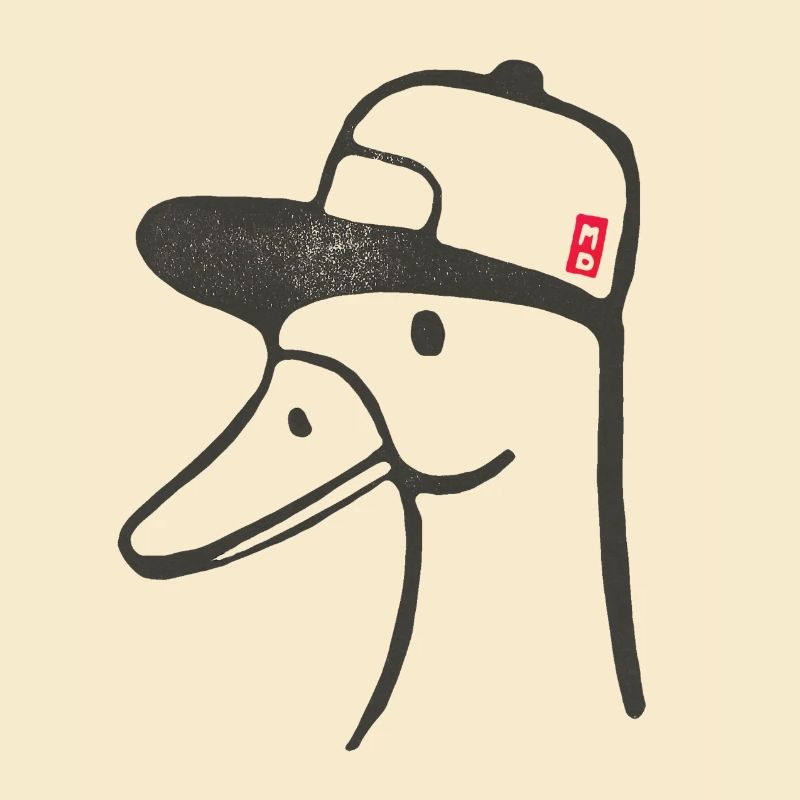 Duck with a cap because he's cool