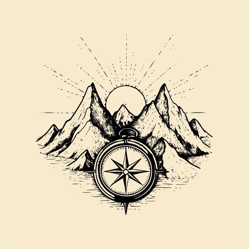 Berge Kompass