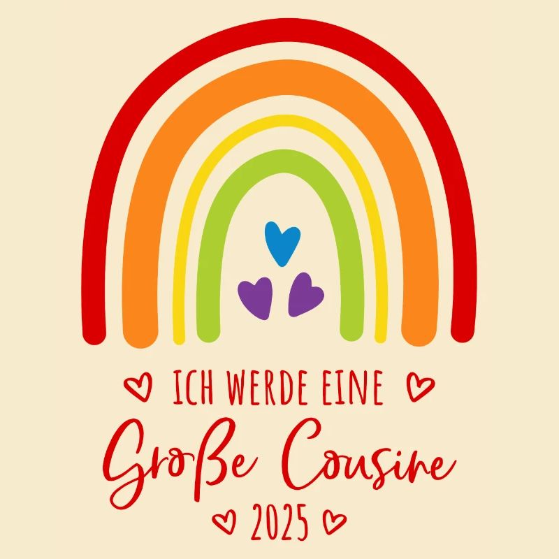 Boho Regenbogen Ich werde eine große Cousine 2025