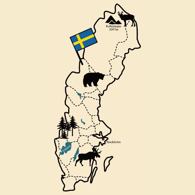 Sweden Map for Scandinavia Holidays