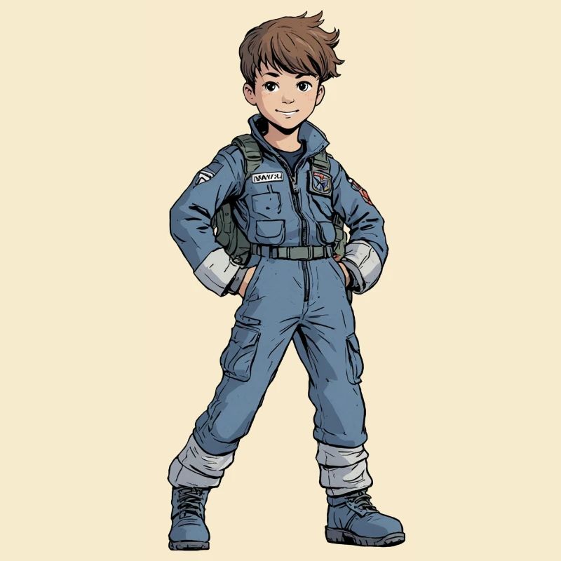 Vintage Comic Fighter Pilot