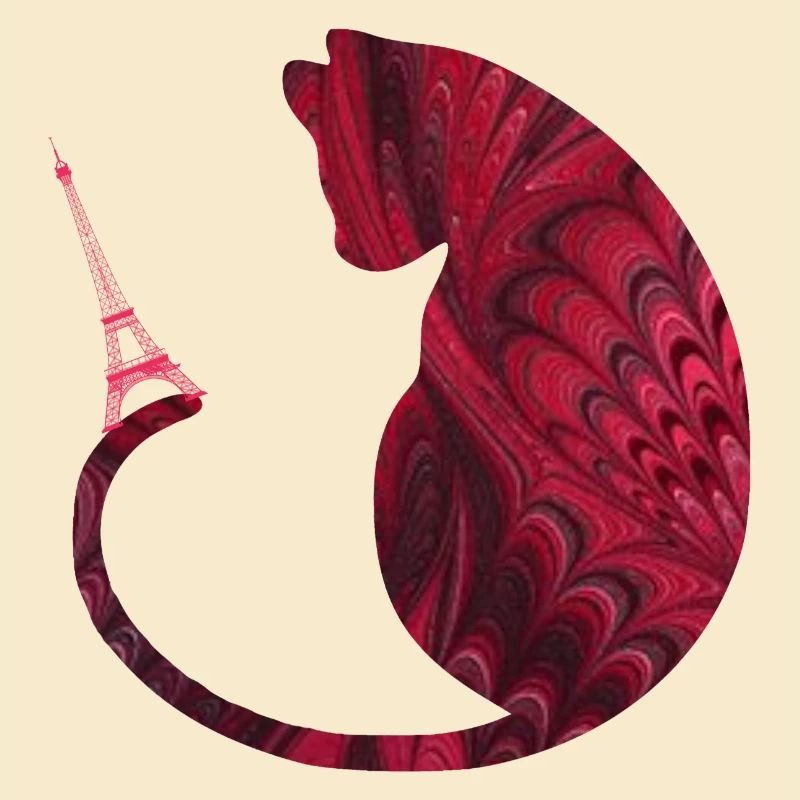 katze mit eiffelturm e 68